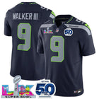 Seattle Seahawks Vapor F.U.S.E. Patch Super Bowl LX 50th Season Limited Blue Jersey
