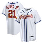 Maillot blanc du stade à domicile de la Classique mondiale de baseball 2026 de l'équipe de baseball du Venezuela