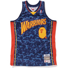 Swingman BAPE x Golden State Warriors Mitchell & Ness Hardwood Classics 2009/10 Jersey