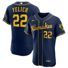 Milwaukee Brewers Blaues Authentic Jersey 