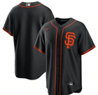 Fan von San Francisco Giants in schwarzem Trikot 