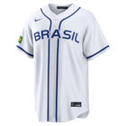 Maillot blanc du stade à domicile de la Classique mondiale de baseball 2026 de l'équipe de baseball du Brésil